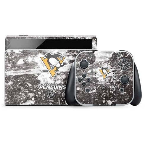 NHL Pittsburgh Penguins Frozen Nintendo Switch OLED (2021) Skin